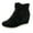 Black, variant on Women's Wedge Hidden Heel High Top Lace-up Suede Fashion Sneakers (Black, 8.5)