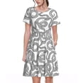 thumbnail image 1 of Vsdgher Robes Midi Maxi Décontractées pour Femmes Été 2025 Légères Manches Courtes Col Rond Robe de Plage, 1 of 6