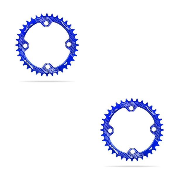 Juego de Cadenas de Bicicleta Advancent AM XC 104 BCD Rueda de Cadena de Montaña Azul 34T 2Conjunto