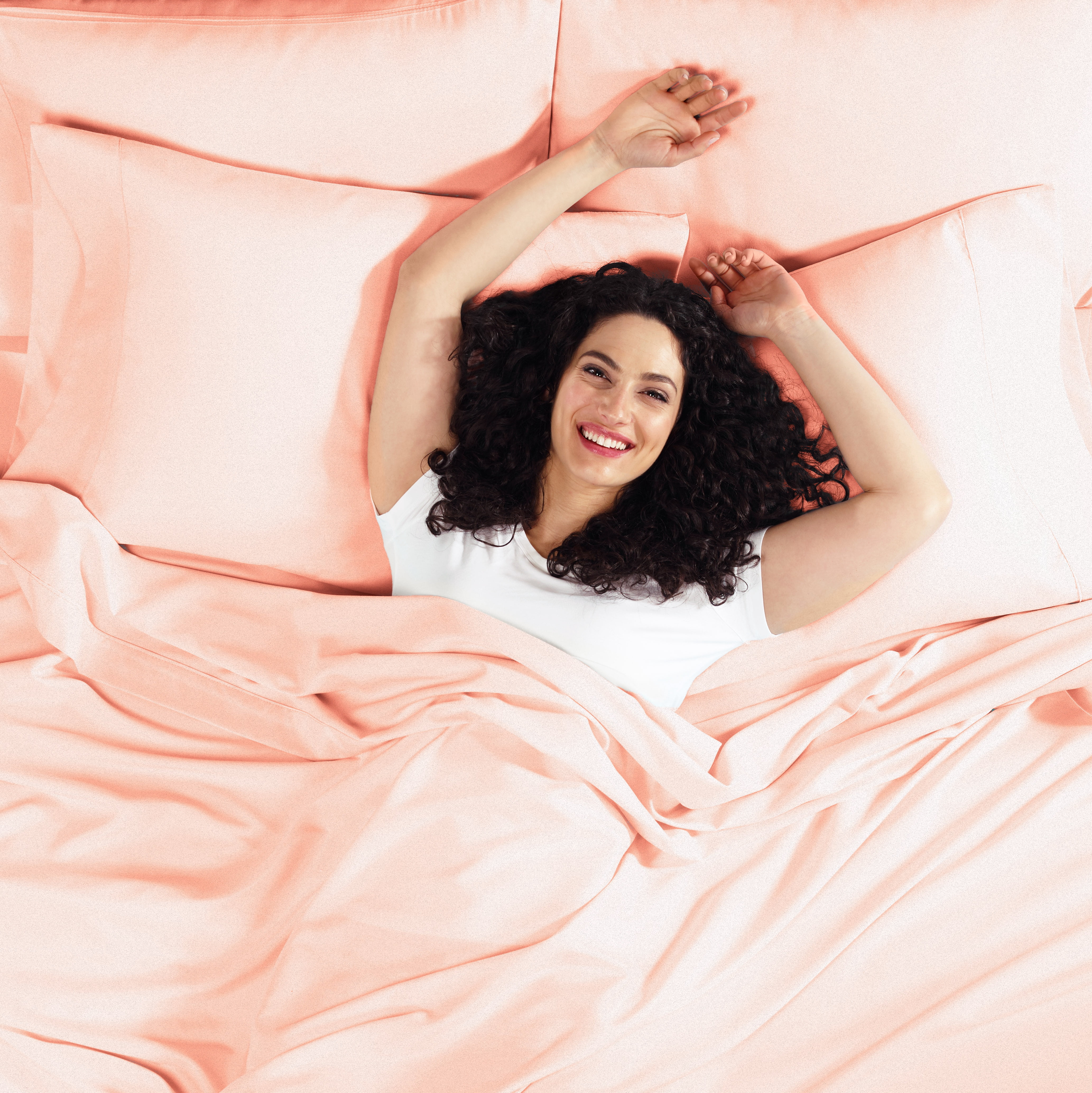 Hearth & Harbor Deep Pocket 5 Piece Solid Bed Sheet Set, 1800 Thread Count Microfiber Sheets, California King, Misty Rose