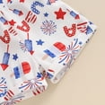 thumbnail image 7 of Okbabeha Toddler Boy Girl 4th Of July Outfits American Flag Ice Cream/Firework Shorts Overalls Jumpsuit Kids Summer Clothes, 7 of 7