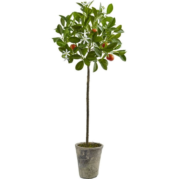 Nearly Natural 38" Potted Artificial Tree, Orange
