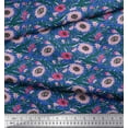thumbnail image 3 of Soimoi Poly Georgette Fabric Leaves & Floral Block Decor Fabric Printed Yard 42 Inch Wide, 3 of 3