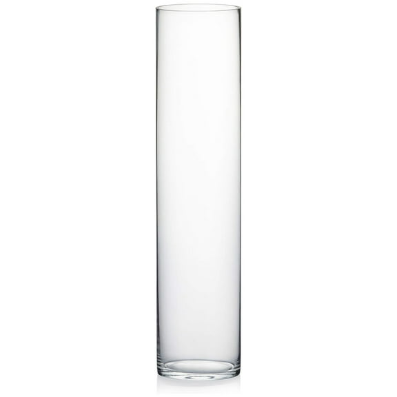 WGV Cylinder Vase, Width 6", Height 26", Clear Tall Glass Container Terrarium Candle Holder for Wedding Centerpiece, Party Event, Home Office Decor, 1 Piece