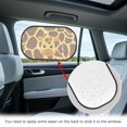 thumbnail image 4 of Yuyamidu Giraffe Print Car Side Window Sunshade Cute Auto Vehicle Sunshades 2 Pcs Car Rear Window Sun Visor Protector Block UV Rays Sun Protection Window Covers, 4 of 7