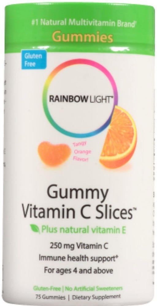 Rainbow Light Gummy Vitamin C Slices Natural Vitamin E, Gummies, Orange
