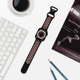 thumbnail image 3 of WFEAGL Sport Apple Watch Band Soft silicone Breathable Band 38mm 40mm 41mm Black Pink, 3 of 6