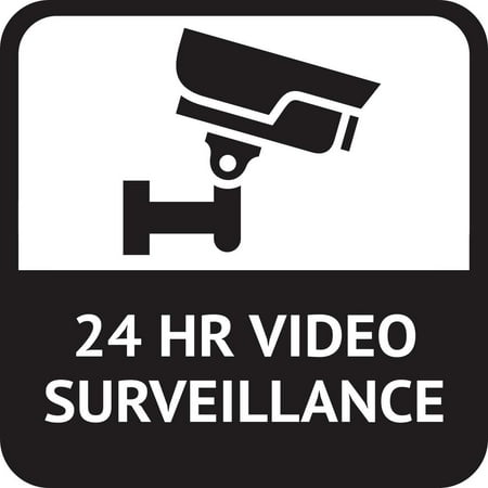 Magnetic Vinyl Car Sign - 5in x 5in 24 HR Video Surveillance Magnet Vinyl Magnetic Security Signs