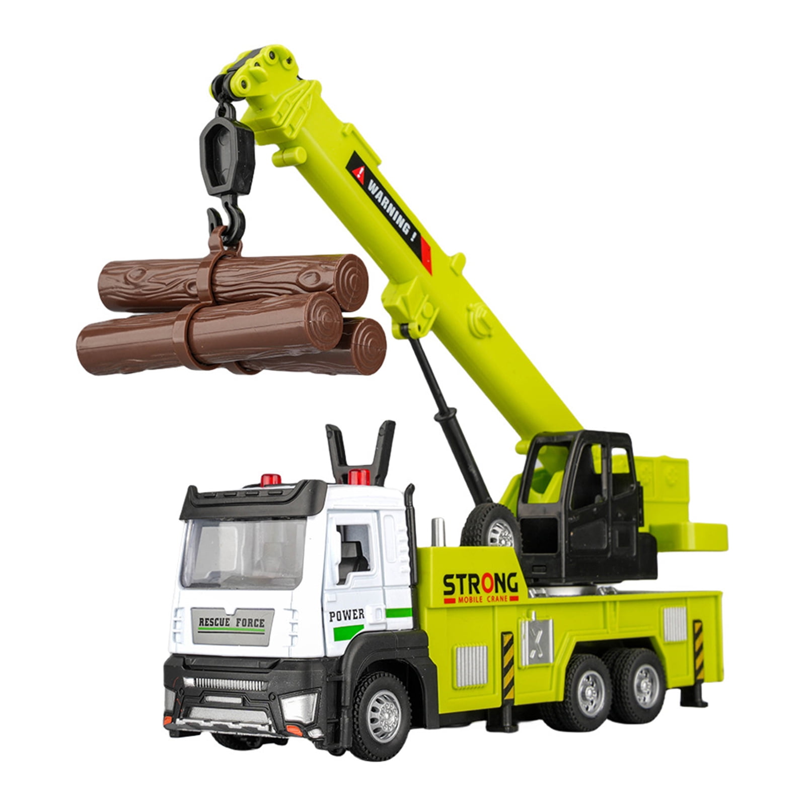 Sioweci Crane Truck Toy with Movable Joints Sound Light Realistic Toddlers Alloy Construction Vehicle Engineering Truck Model Kids Boys Birthday Gift Sets