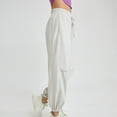thumbnail image 6 of Diufon Sweatpants for Women Elastic High Waist Drawstring Straight Pants Solid Color Button Down Lounge Pants, 6 of 6