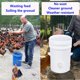 thumbnail image 3 of Puertos de comedero para pollos, kit de alimentación por gravedad, alimentador de aves de corral de PVC, 4 puertos con sierra perforadora, sin desperdicio, apto para cubos, barriles, contenedores, a p, 3 of 5