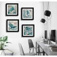 thumbnail image 5 of 4 Pieces Canvas Prints Home Wall Decor Art Collection of Marine Animals Watercolor Sea Turtle Seahorse Whale Octopus Ocean Animal Pictures Modern Artwork Ready to Hang -16"x16"x4 Panels(BK), 5 of 6