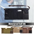 thumbnail image 2 of Garden Tool Belt Gardening Apron Multi Pocket Half Short Apron Genuine Leather Waist Belt Woodworker Electrician Tool Bag (Brown), 2 of 7