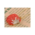 thumbnail image 2 of Ruby Red Delicious Yummy Crystal Rhinestone Apple Fruit Food Pendant Necklace, 2 of 4