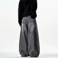 thumbnail image 4 of Mrmall Mens Baggy Loose Fit Jeans Wide Leg Long Jeans Vintage Y2K Hip Hop Denim Jeans Streetwear, 4 of 6