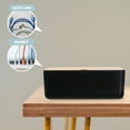 thumbnail image 4 of Power Strip Cable Management Box Organizer Plastic Cable Storage Case for Desk TV Computer USB Hub - Size S(Black), 4 of 5