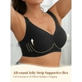 thumbnail image 3 of SHARICCA Plus Size Womens Wireless Bra Comfort Full Coverage Seamless Jelly Bras, 3 of 6