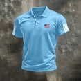 thumbnail image 3 of Homeyce Men's 250th Anniversary Printed T-Shirt Short Sleeve American Flag Graphic Golf Shirts 4th Of July Independence Day Polo Shirt Button Down Us 250th Anniversary Patriotic Shirts,Blue 3XL, 3 of 3