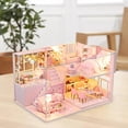 thumbnail image 4 of LeeQinersw Creative Self Assembled Dollhouse Cottage Model Wooden Wooden Fsolis Pink No Not, 4 of 9