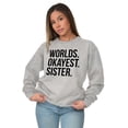 thumbnail image 3 of Worlds Okayest Sister Siblings Little Women Plus Size Crewneck Sweatshirt Brisco Brands 5X, 3 of 5