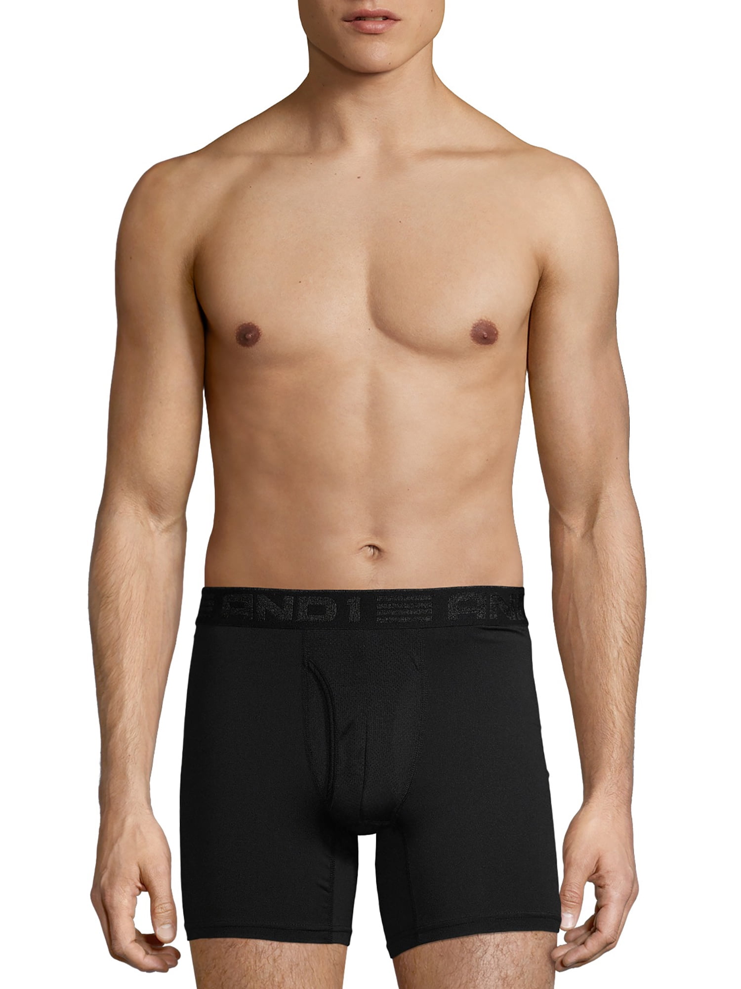 AND1 Men's Underwear Pro Platinum Boxer Briefs, 6 Pack, 6"
