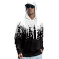 thumbnail image 2 of Trgacdwlo Color Block Mens UPF 50+ Sun Protection Hoodie Raglan Long Sleeve Rash Guard Mens Hiking Workout Men's Fishing Shirts, 2 of 5