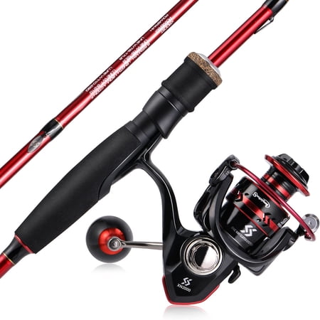 Fishing Rod and Reel Combo Stainless Steel Guides Pole with Spinning Combo for Saltwater Freshwater