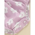 thumbnail image 3 of Bslissey Baby Girls Summer Romper Floral Print Sleeveless Ruched Bodysuit with Bow Headband Newborn Infant Casual Cute Outfits 3M 6M 12M 18M, 3 of 8