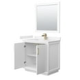 thumbnail image 4 of Wyndham Collection Wcf414136s-Vca-Unsm34 Strada 36" Free Standing Single Basin Vanity Set, 4 of 7