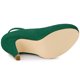 thumbnail image 5 of Zapatillas Correa De Tobillo Tacón De Aguja Punta Redonda De Las Mujeres Verde 36, 5 of 7