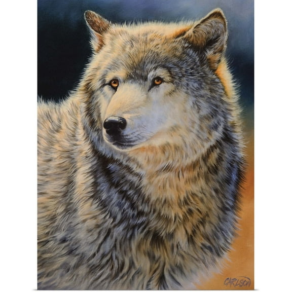 Great BIG Canvas | Rolled Cory Carlson Poster Print entitled Grey Wolf II