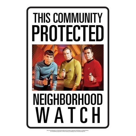 Star Trek Neighborhood Watch Tin Sign (Best Star Sign For Scorpio)