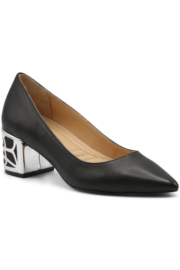 Womens Flori Faux Leather Pointed Toe Pumps