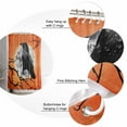 thumbnail image 6 of Halloween Crow Shower Curtain Set ，Waterproof Fabric Shower Curtains Classic Moon Branches Orange Retro Art Shower Curtains for Bathroom,Bathroom Decor 54x"78", 6 of 6