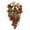 Red, variant on Artificial Christmas Swags - Christmas Ball Wreath for Front Door - Teardrop Swag with Pine Cones Berry Clusters Ribbon Bows Xmas Decorations, 18.5 Inches
