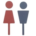 thumbnail image 5 of GAXIRE 2Pcs Bright Color Toilet Sign for Women Bathroom Simple Design Wall Mounting 3.4x3.4x0.2in, 5 of 8