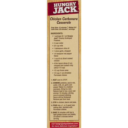 Hungry Jack Creamy Scalloped Potatoes, 6.1 oz