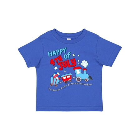 

Inktastic Happy Fourth of July Train Gift Toddler Boy or Toddler Girl T-Shirt