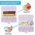 thumbnail image 5 of Plastic Pencil Box Large Capacity Pencil Boxes Clear Boxes with Snap-Tight Lid Stylish Office Supplies Storage Organizer Box Neon Purple Leopard Print, 5 of 7