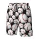 thumbnail image 4 of Fotbe Cute Baseball Trajes de Baño Estampados para Hombre, Shorts de Verano de Secado Rápido, Ropa de Playa, Bañadores-Small, 4 of 6
