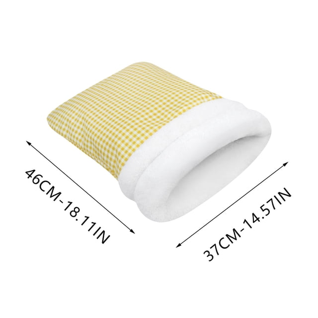 Yhmxh Saco de dormir para mascotas, caseta semicerrada para mascotas, cama para perros para dormir profundamente, invierno, grueso y cálido.