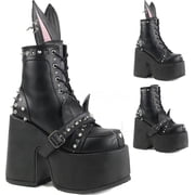 Womens Demonia Camel 202 Platform Ankle Boot