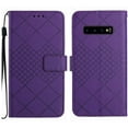 thumbnail image 2 of For Samsung S10e Wallet Case with RFID Blocking Card Slots Holder Premium PU Leather Magnetic Kickstand Shockproof Wrist Strap Removable Flip Protective Cover For Samsung Galaxy S10e, Purple, 2 of 9
