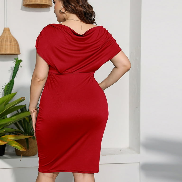 Plus size red wrap skirt online