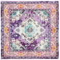 thumbnail image 3 of SAFAVIEH Square Rug 6'7" - Monaco Collection - Traditional Design, Violet & Light Blue, Ideal for Living Room, Bedroom, Dining Space, 3 of 11