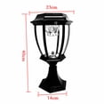 thumbnail image 2 of Outdoor Exterior Solar Powered Led Column Lamp Back Light Garden Lantern 2pc Solar Power Outdoor LED Pillar Light Waterproof Garden Yard Post Lamps Black Waterproof Lawn Yard Post Entrance Lamp, 2 of 3
