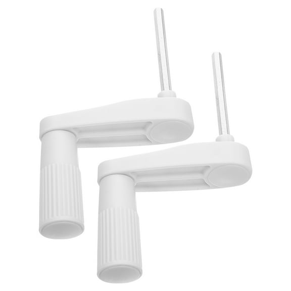 LOLIPPYY 2Pcs White Crank Handle Replacement for Standing Desk Easy Install Manual Handwheel