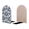 thumbnail image 2 of Lsque Hawaiian Style Printed Wood Bookends,Non-Skid Bookend for Shelves,Heavy Duty Support Bookends,Non-Slip Foam Pads for Office, Home, and Library,1 Pair, 2 of 8