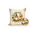 thumbnail image 7 of Waterproof Outdoor Throw Pillows with Inserts 18"x18", Sunflower Soft Decorative Pillowcases for Couch Bedroom, Gnomes Yellow Checkered Eucalyptus Leaves Pillow Covers for Sofa Living Room, 7 of 7