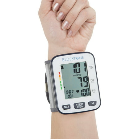 Bluestone Automatic Wrist Blood Pressure Monitor for Multiple Users includes Carrying